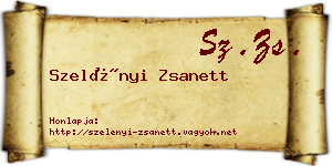 Szelényi Zsanett névjegykártya