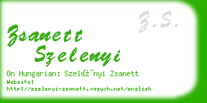 zsanett szelenyi business card